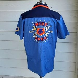 FAST AND FURIOUS Supercharged Ride Universal Studios Movie Cotton L Btn Up Shirt